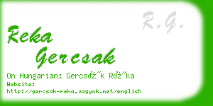 reka gercsak business card